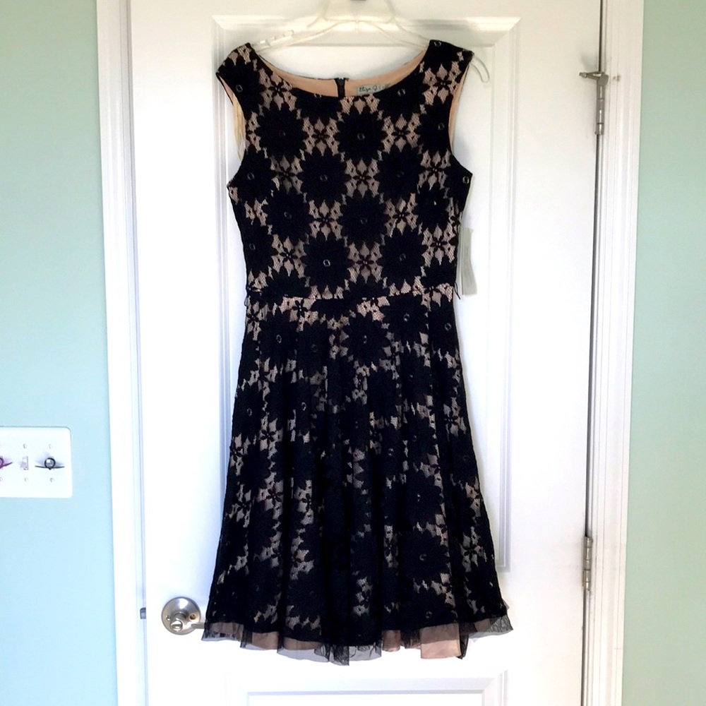 Eliza J black lace dress size 6